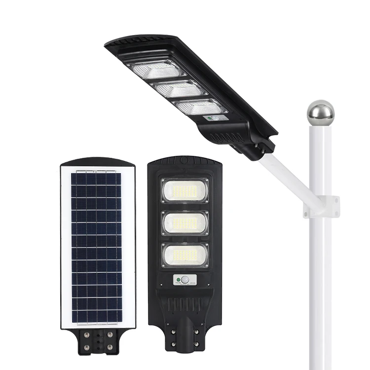 Low price china dimmable led street light 50w 100w 150w hps solar motion street light with solar panel and li-ion battery backup