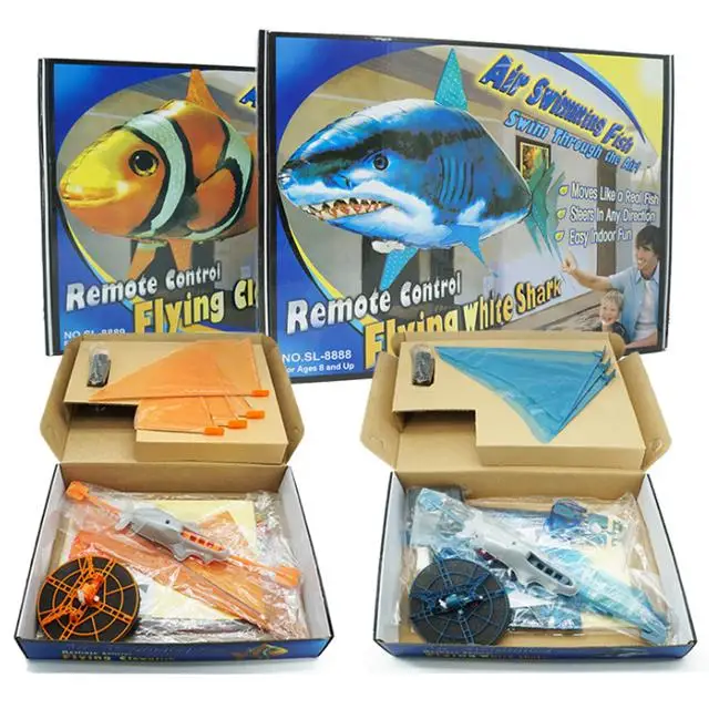 Remote Control Shark Toys Ops Inflatable Flying Fish Toy Rc Remote Controlled Flying Shark