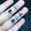 Natural Raw stone Stacking Ring 925 Solid Sterling Silver Stackable Gemstone Ring
