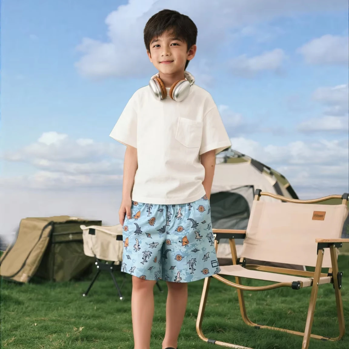 Summer Kids Boy Swimming Trunks Western Printed Children Swimwear Trunks for Men's Shorts manufacture
