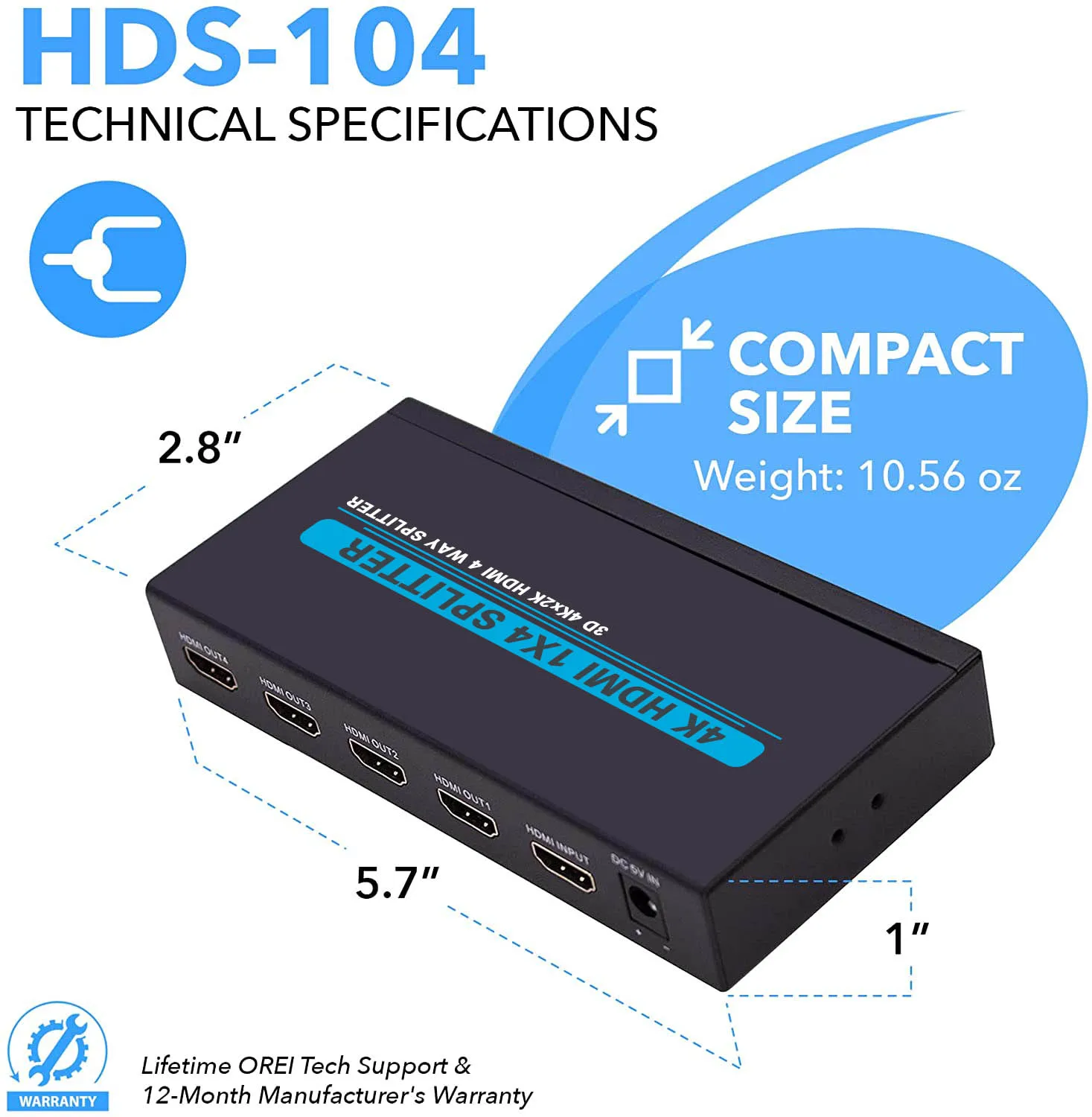공장 직접 공급 4k @ 60hzhdmi 4k 분배기 18gbps 2 웨이 분배기 Hdmi 1x4 4k 1.4v 1 입력 4 ...