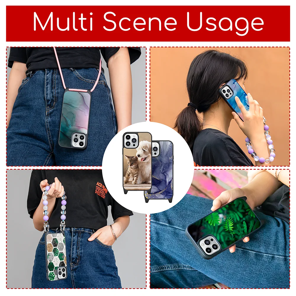 Customized Sublimation Phone Case Printed Crossbody 2d Sublimation