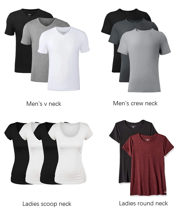 bulk custom black cotton plain women t shirt
