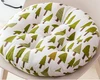 Canvas Plant Block Print Grey Cover Rocking Round Massage Back Cushion For Chair