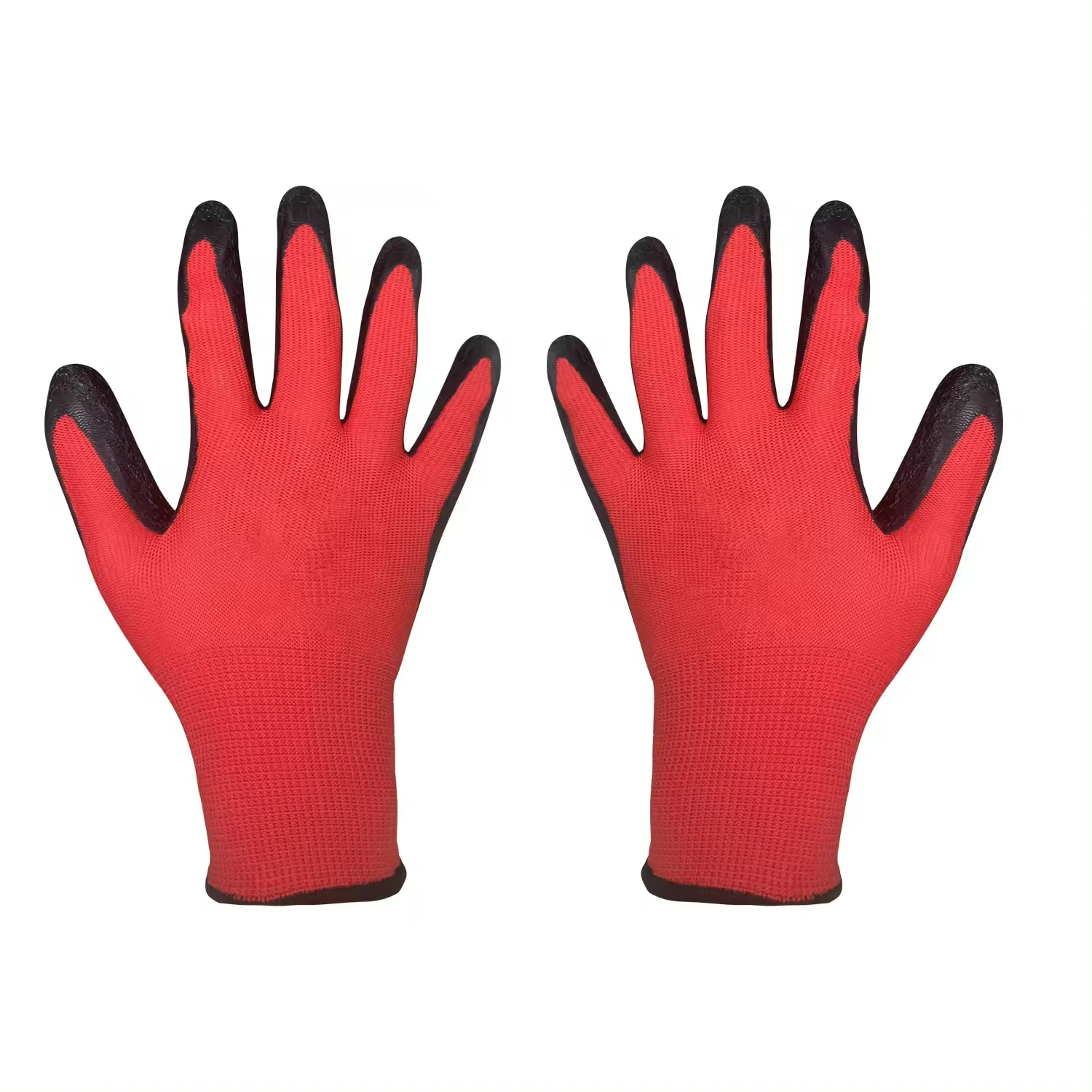 13 Gauge Latex Wrinkled Coated Dipped Safety Work Hand Protection Gloves For Gardening Household 3038