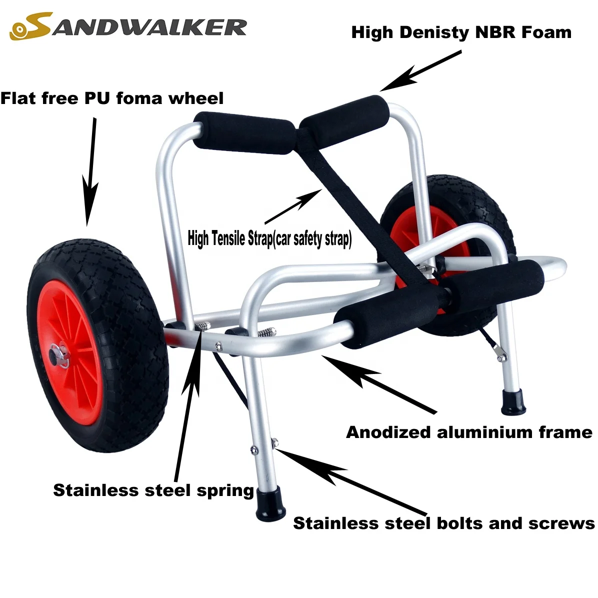 Folding Stable Kayak Canoe Hand Kayak Trailer Carrier Kayak Trailer