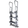 locking mechanism aluminum combination step ladder for portable filling skid-mounted loading system