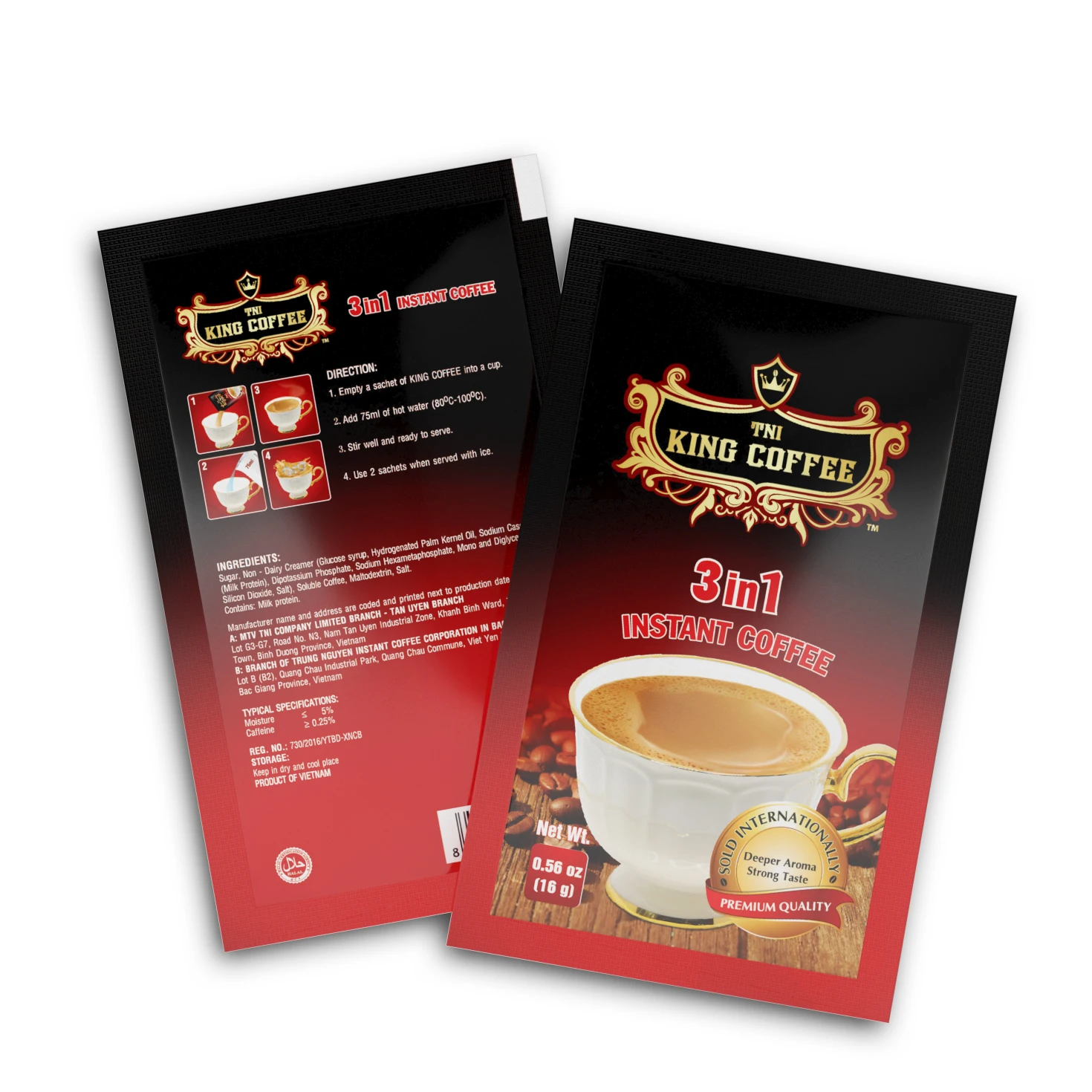 King Coffee 3in1 Instant Coffee Packed In 20 Sachets/box From Premium