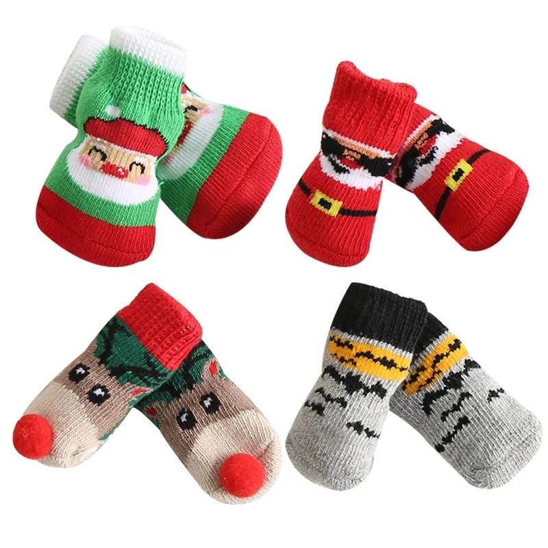 Calcetines Con Logo Personalizado De Papá Noel,Ropa Para Mascotas,Estilo  Murciélago Y Alce,Para Navidad,2022 - Buy Diseñador De Ropa De Perro 2021,Perro  Calcetines Mascotas Perro,Ropa Para Mascotas Ropa Para Perros Product on  