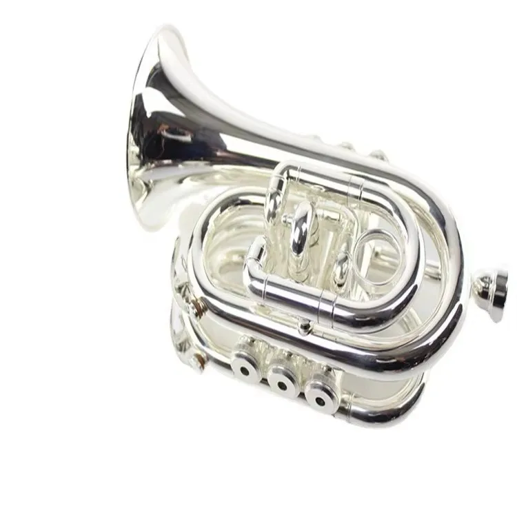 MTR-500S Low B Tuned Hand Trumpet Instrument with Silver Plating ...