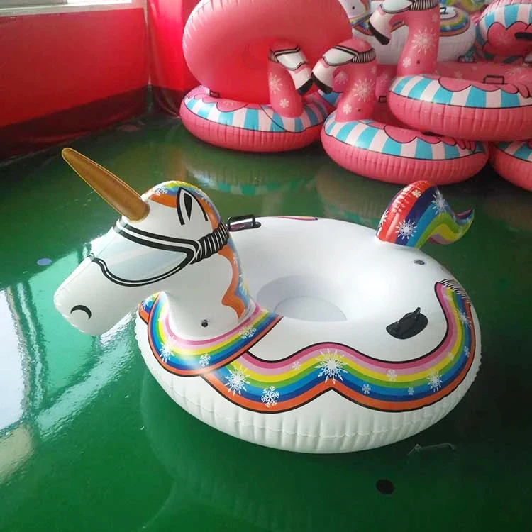 Durable Pvc Plastic Heavy Duty Inflatable Unicorn Snow Tube Sled Buy