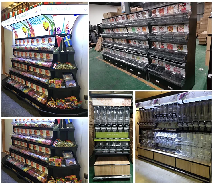 Supermarket Manufacturer Bulk Food Racks Display Shelving Candy Display
