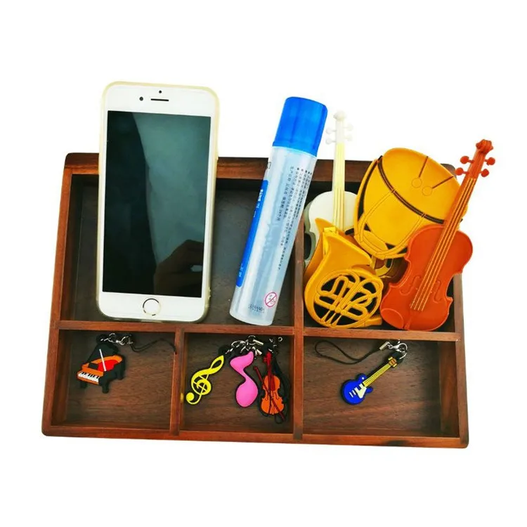 wooden trays with handles and dividers