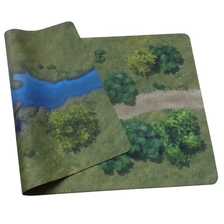 6'x 4' Open Field Rubber Tabletop Battle Mat With Carrying Case By