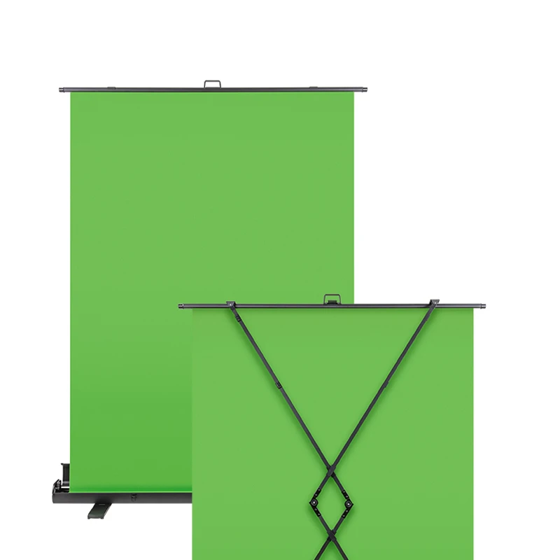 93" H X 60" W Manual Floor Rising Portable Green Stand Floor Projector Screen