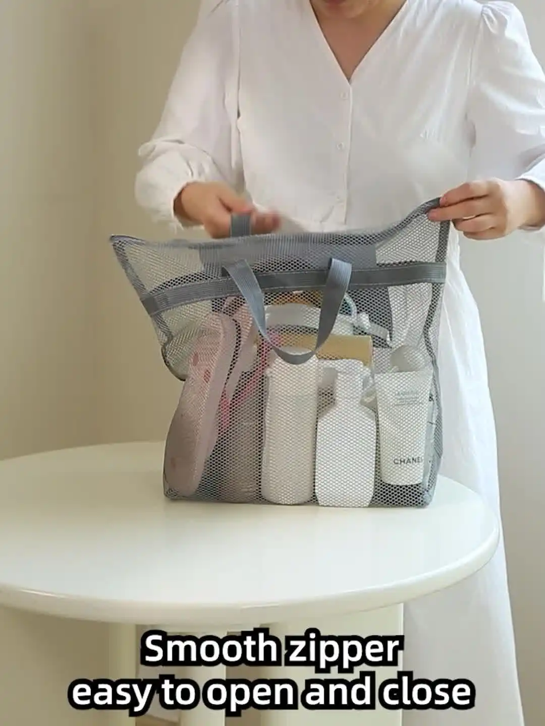 2025 Large Capacity Mesh Tote Beach Bag Breathable Handbag for - Main Image