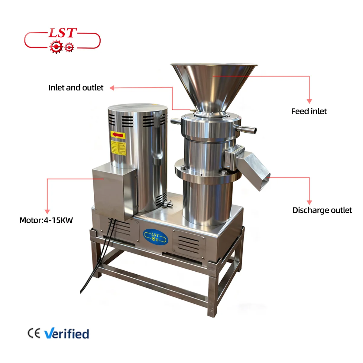 LST 350kg New Colloid Mill Grinder Bean Bar Cocoa Chocolate Production ...