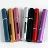 In Stock ! Gold Sliver Blue Purple Red Pink 5ml Mini Perfume Aluminum Spray Glass Bottle With Vision Window