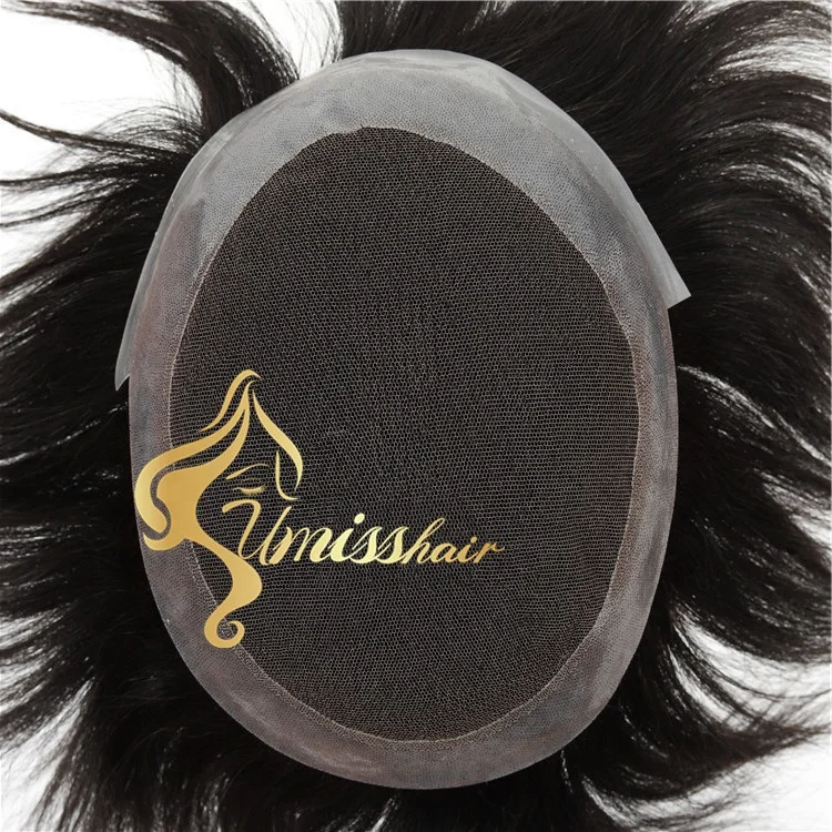 Wholesale Virgin Hair Vendors Hot Selling In US Mink Hair Toupee Black Hair Replacement Men Toupee