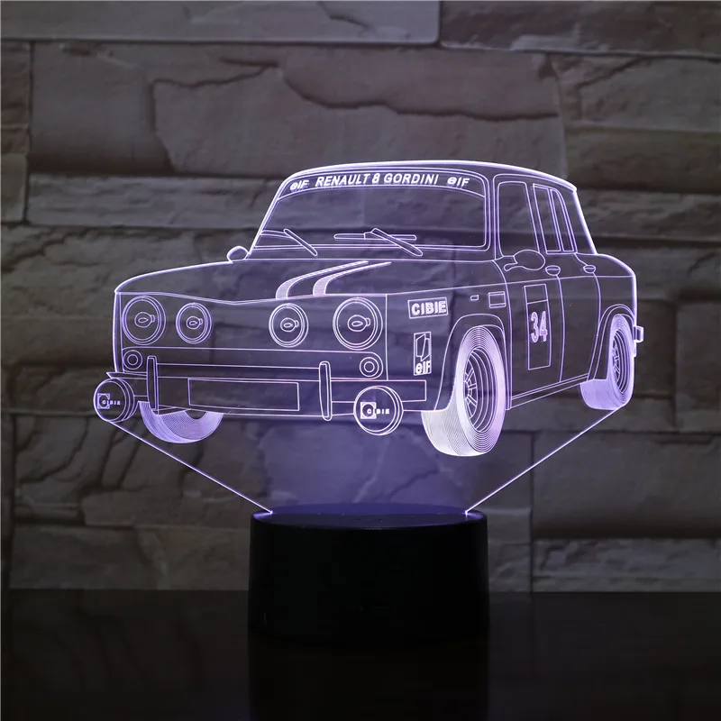 Christmas gift item 3d illusion lamp black touch base with usb cable charge special present for kids