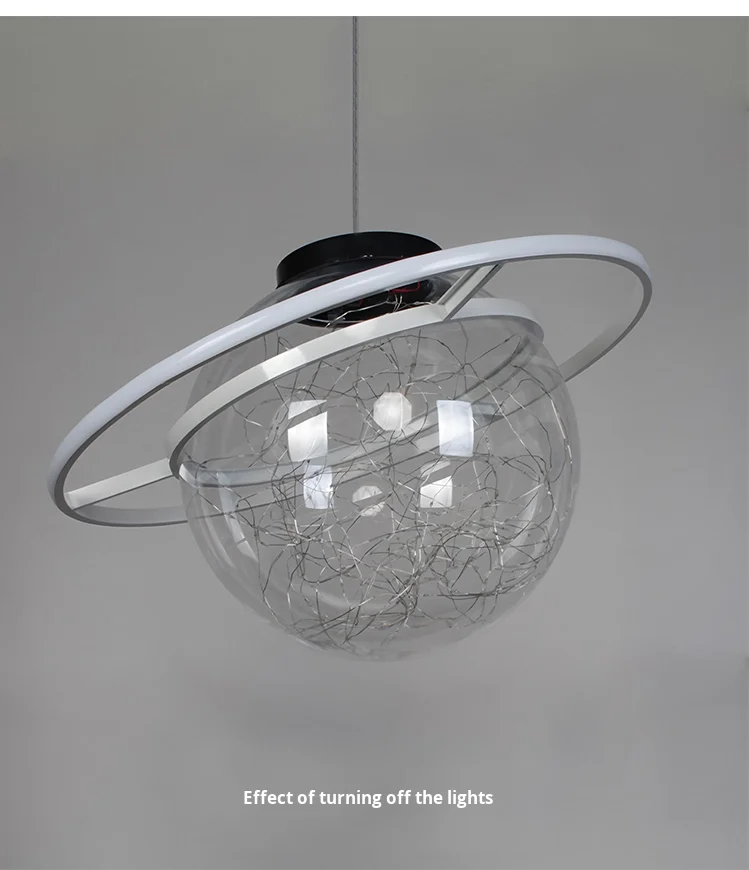 product planet shaped wedding stage decorative lights restaurant chandelier photo area starry sky ball middle sized wedding props-3