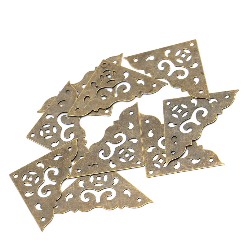 Bronze Decorative Corner Bracket Antique Book Frame Accessories