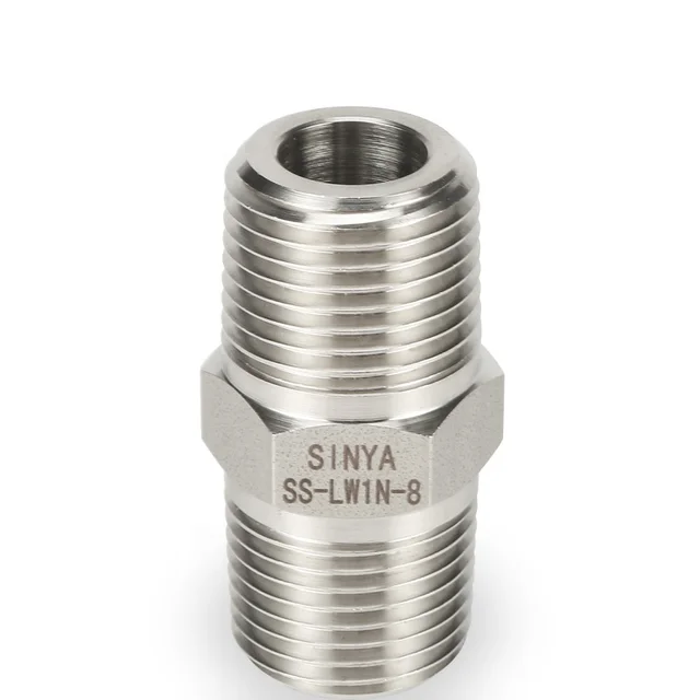 Male Nipples 316 Stainless Steel Bspp 6,000 PSI to NPT American Parallel