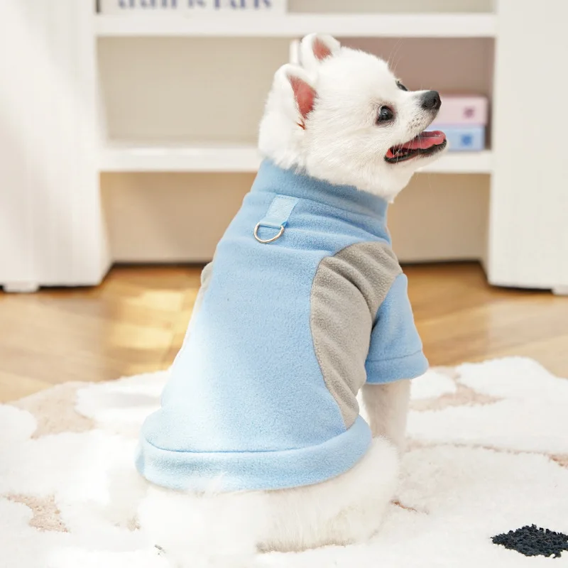 Autumn Winter New Pet Dog Cat Clothing Corgi Sports Base Shirt Fleece-Lined Dog Clothing Cat Supplies Made Polyester Classic