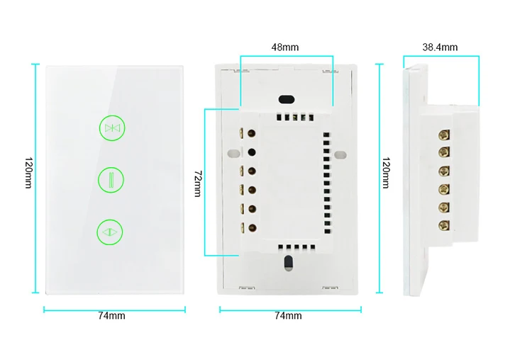 OEM Factory Amazon Alexa 10A US Standard TUYA Wifi Light Switch Wifi Smart Curtain Switch