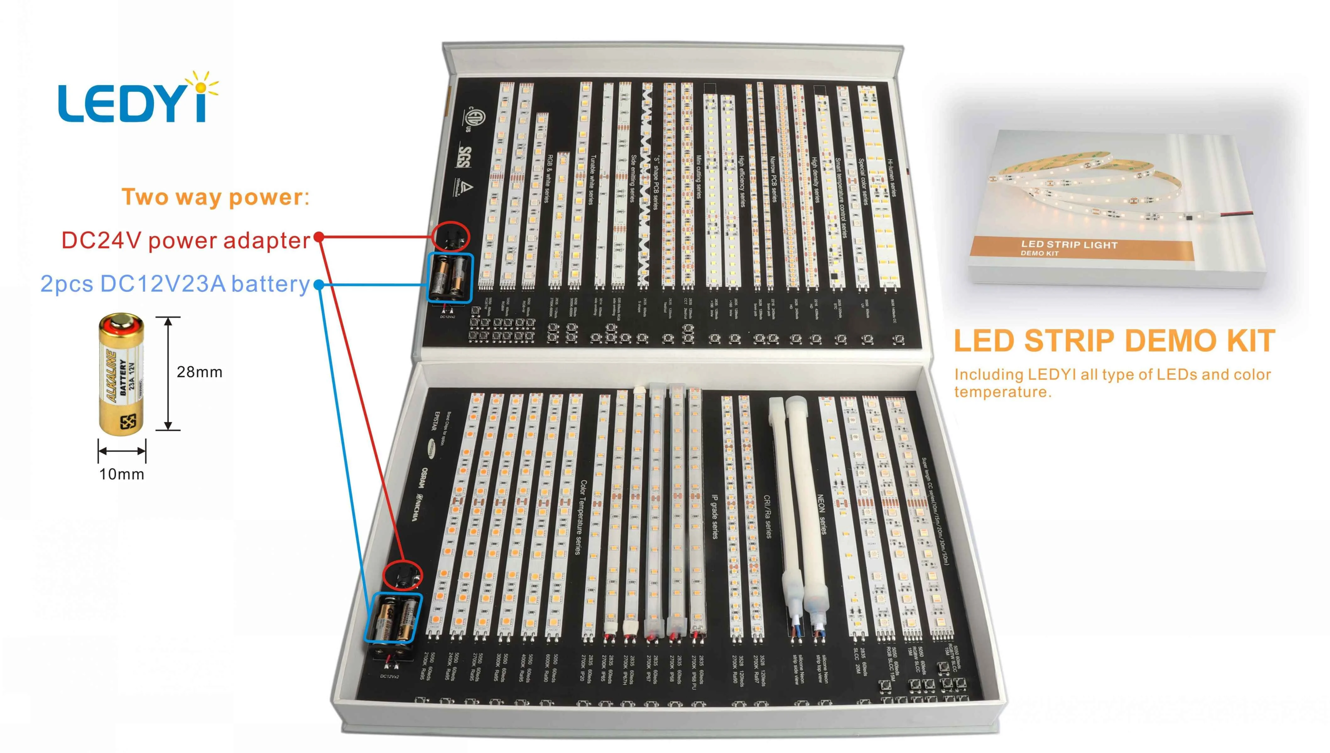 Ledyi Demo Kit Include Many Led Ribbon Light Sample Box Have Led Strip