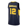 Ja Morant 12 Murray State University stitched Embroidery Logos Free Shipping