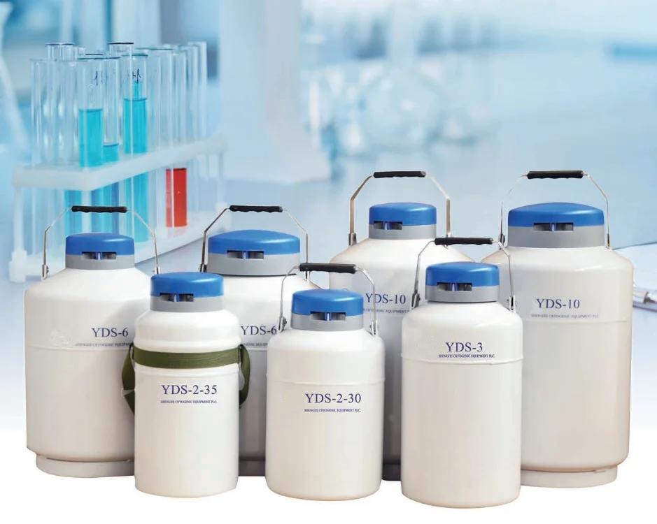 Lab Medical Portable Grade Liquid Nitrogen Dewar Cryogenic Container