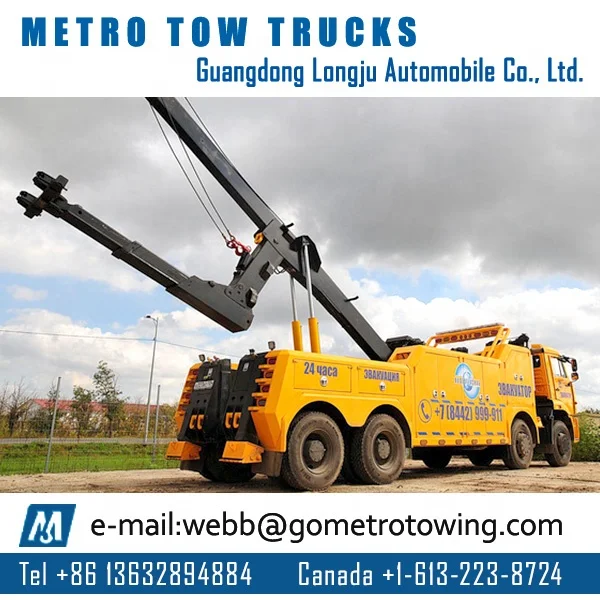 Usa And Canada Market Wrecker Towing Truck With 35 Tons Boom And 15