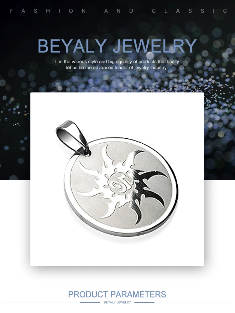 product-BEYALY-Custom Design Sun Silver Quantum Pendant In Pakistan-img