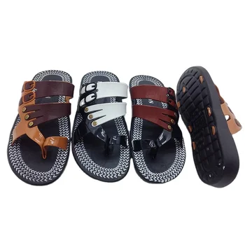 mens leather outdoor slippers