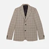 Hot sale winter check patterned casual brown man jacket