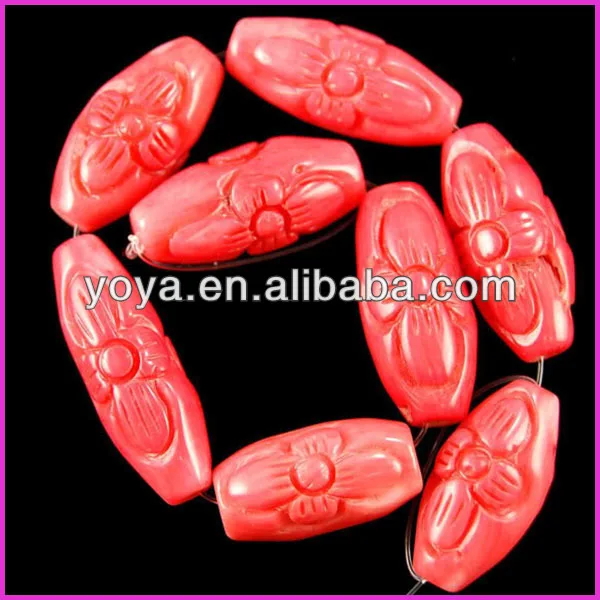 Half drilled natural carved coral rose beads,half drill hole coral flower beads.jpg