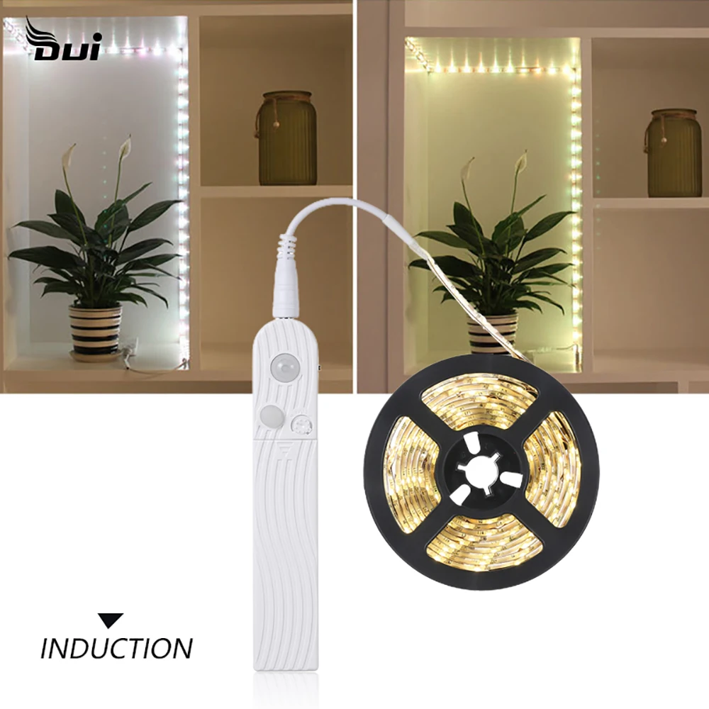 
LED Motion Sensor Strip Light FOR Home Cabinet Tape Kitchen Bedroom Closet 