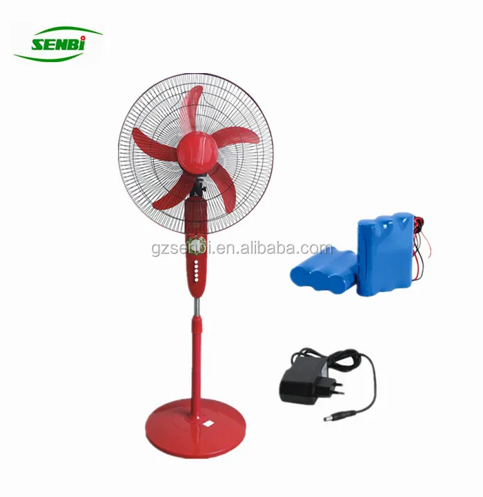 16 And 18inch Battery Operated Chargeable Pedestal Fan Ac Dc Standing