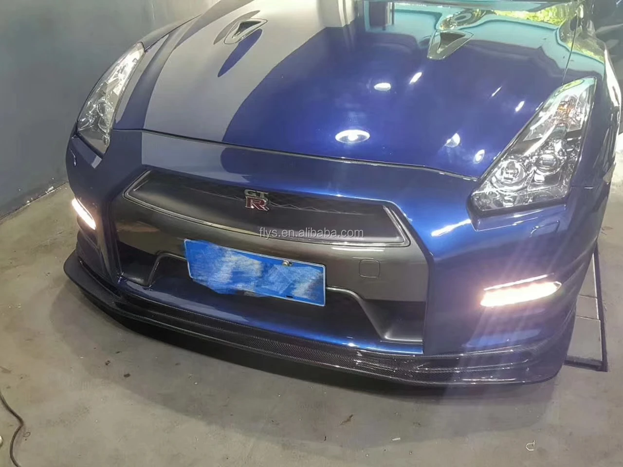GTR R35 Carbon Front Lip, Side Skirt, Rear Diffuser for R35 Front ...