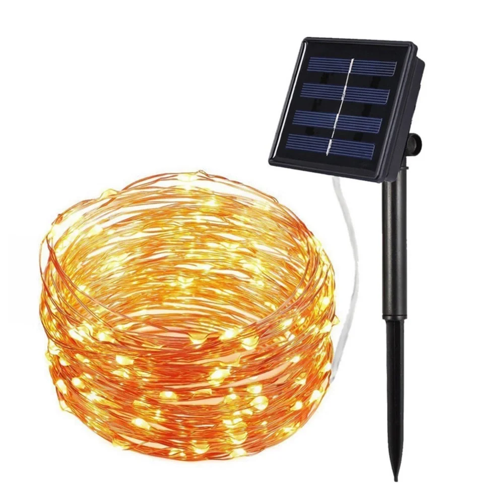 100 Led Garden Outdoor Decoration Classic Bell Solar Powered String Lights