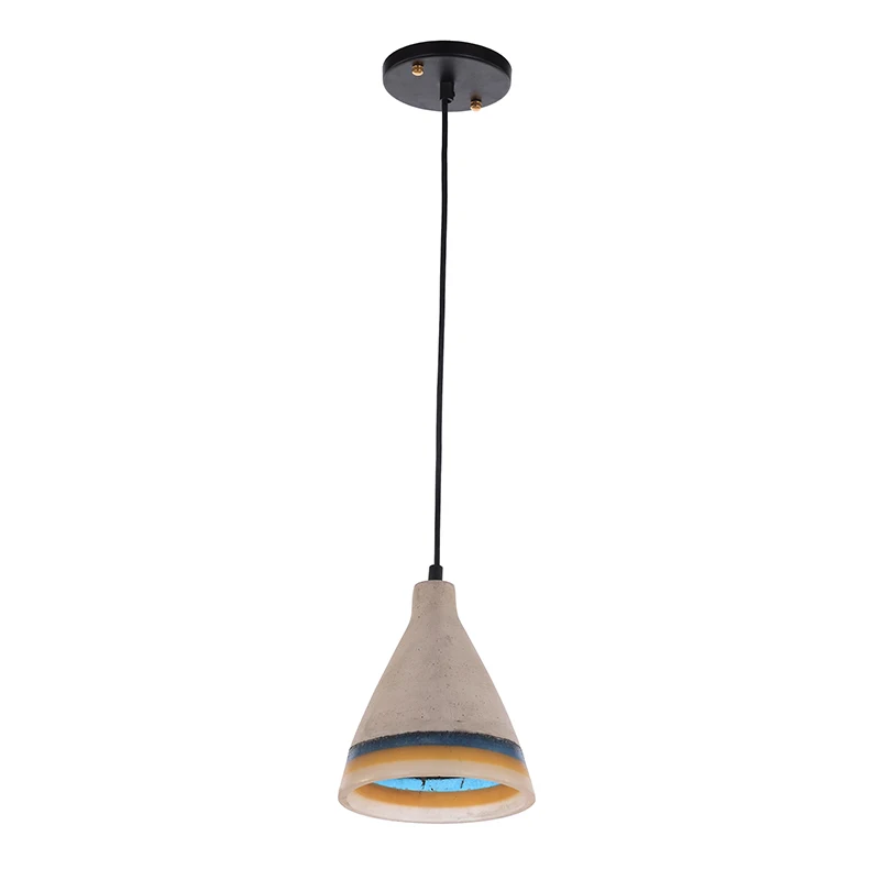 New Decoration Led Kitchen Cement Hanging Down Light Restaurant Concrete Resin Pendant Lamp Fixture