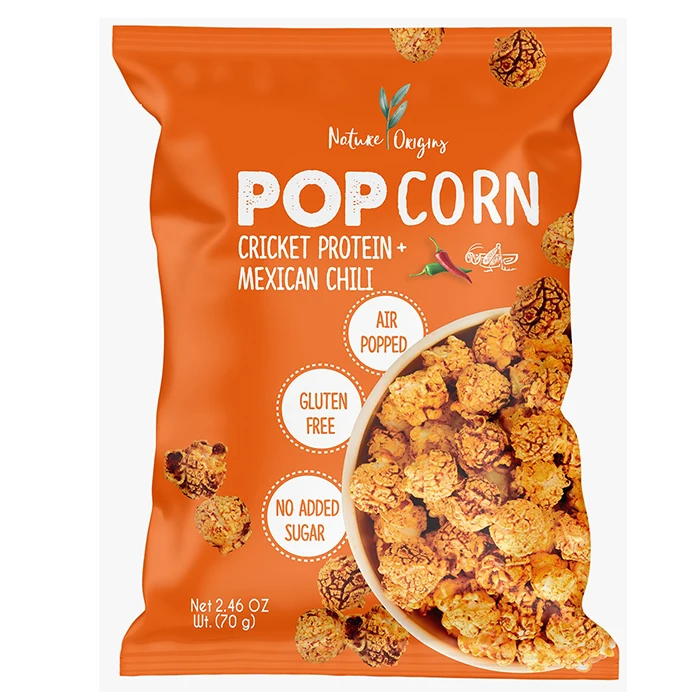 Nature Origins Popcorn Mexican Chili And Cricket Protein Snack Movie