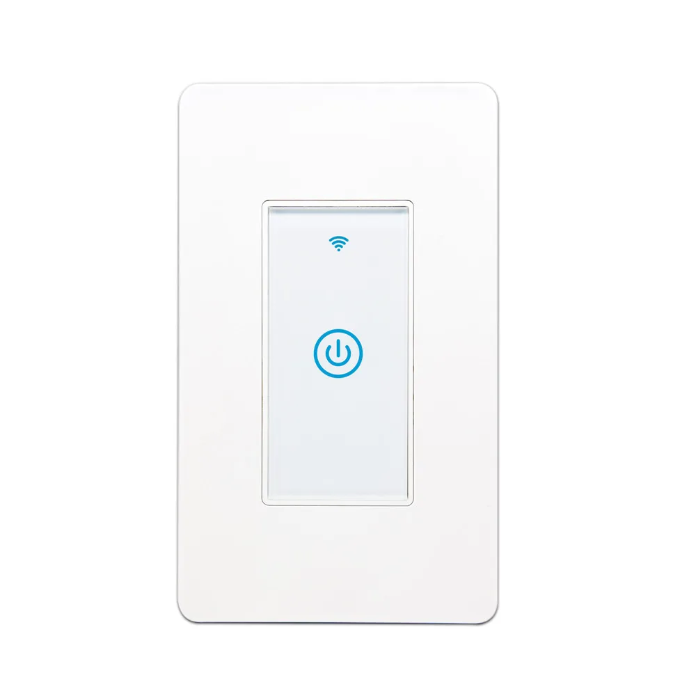 New US Type Voice Control Big Panel Wall Smart Switch Tuya App 220V WiFi LED 16A Light Switch Alexa Google Home FCC Approved