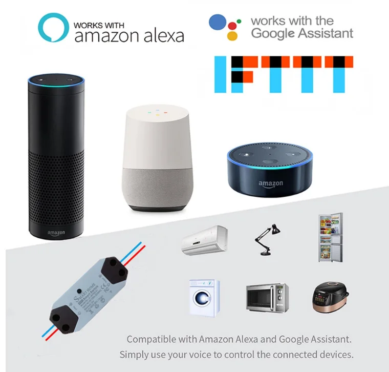 Intelligent Alexa amazon echo speaker control timer switch module wifi light switch module