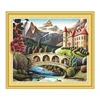 Wholesale Special Shaped Diamond Painting Cross Stitch Castle By The River Photo Printing Needlework Diy Mosaic Gift