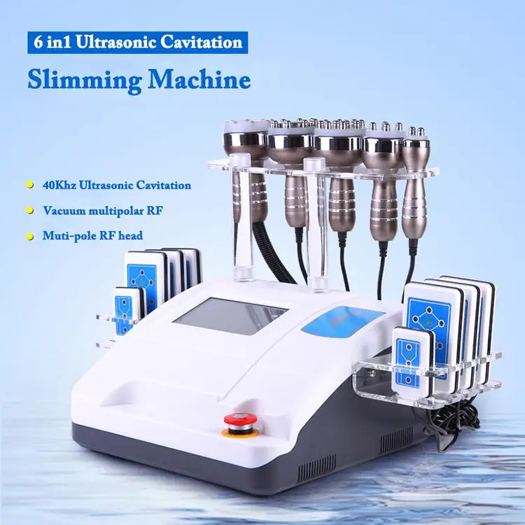 Best Result 6 In 1 Newest Spa Non-Invasive Cavitation Facial Rf Massager Machine Facial CareSlimming Beauty Equipment CE/DHL