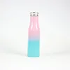 500ml Customized Logo Stainless Steel Water Bottle Vacuum Sealed Cup Double Wall Milk Bottle Custom Laser Engraved Logo 350ml 12
