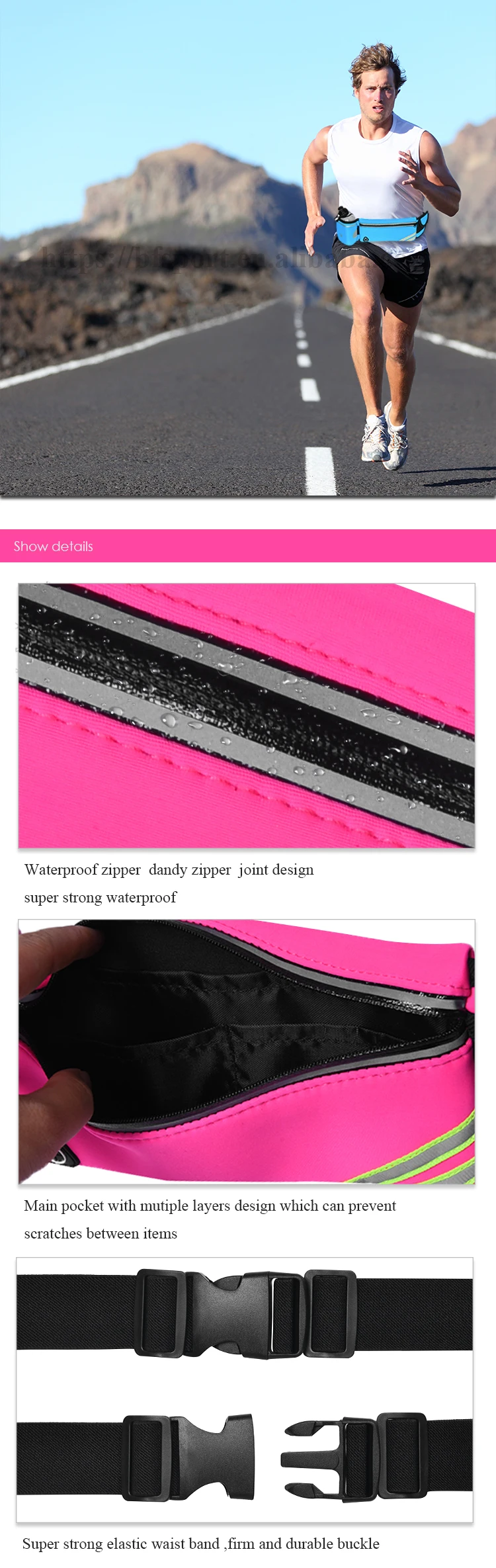 Outdoor Fitness Waist Bag Single Water Bottle Sports Marathon Fanny