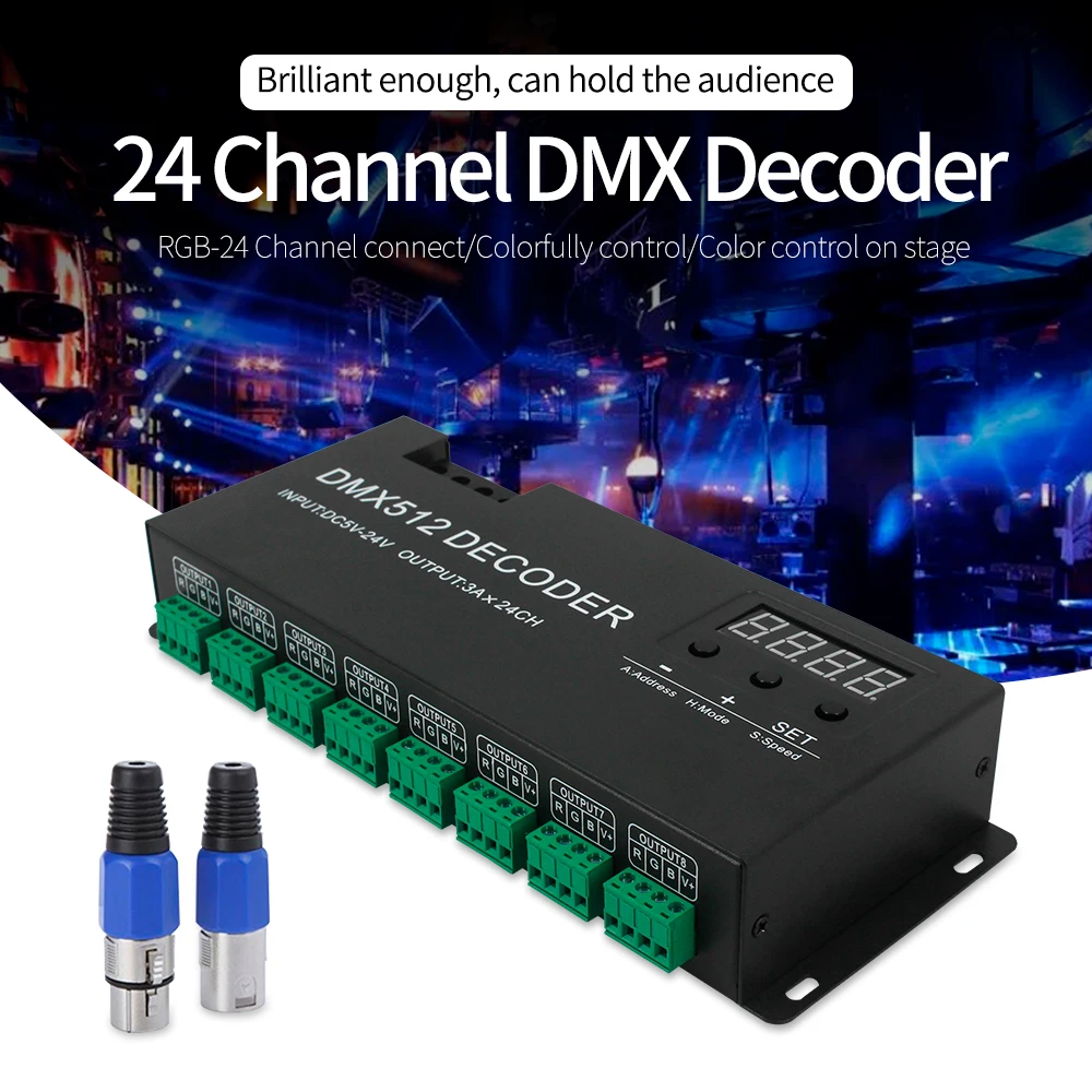 24 Channels DMX Decoder - LED DMX512 Decoder for Smart Home